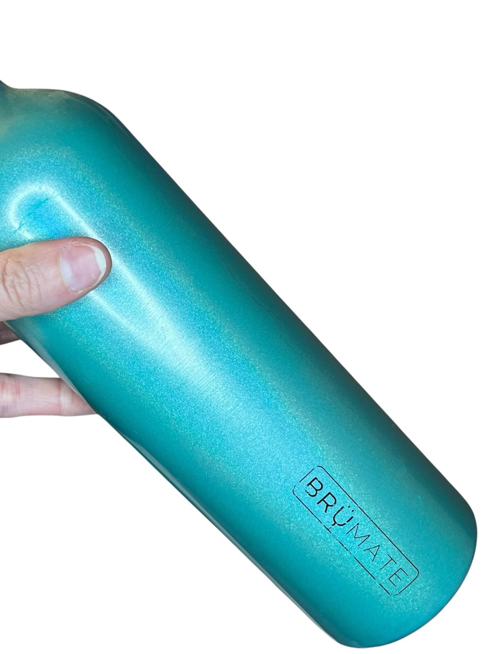 BrüMate Winesulator Turquoise Shimmer Glitter Peacock Canteen Trio With 2 Cups - Picture 4 of 6